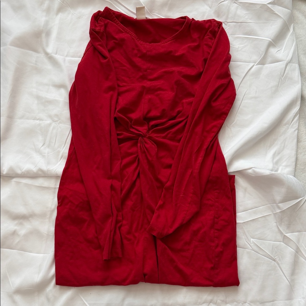 H&M Long Red Dress with Knot